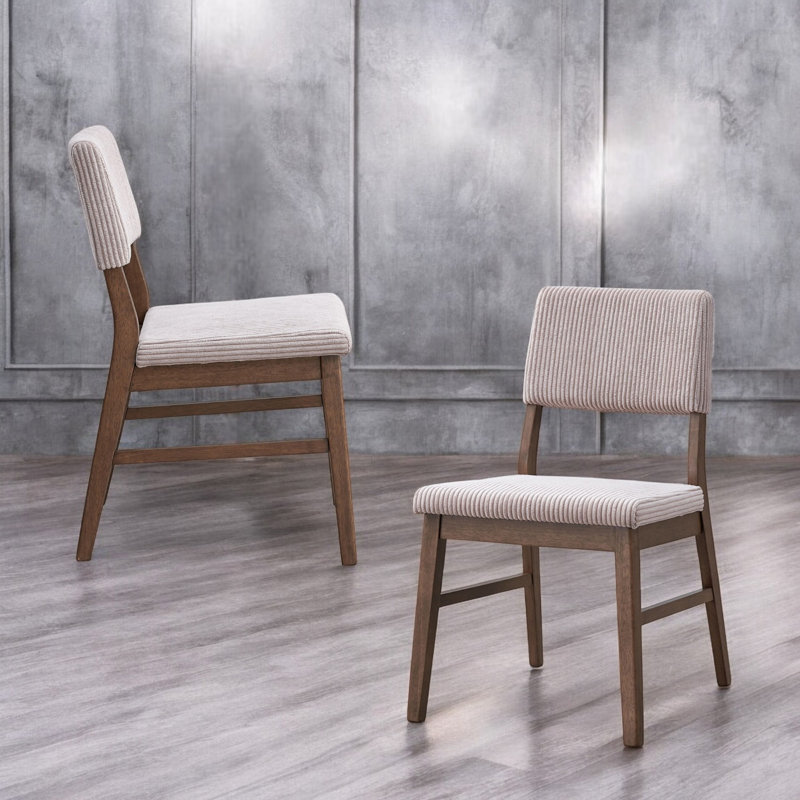 Chaise d'appoint en velours côtelé et noyer Seda, Mauve