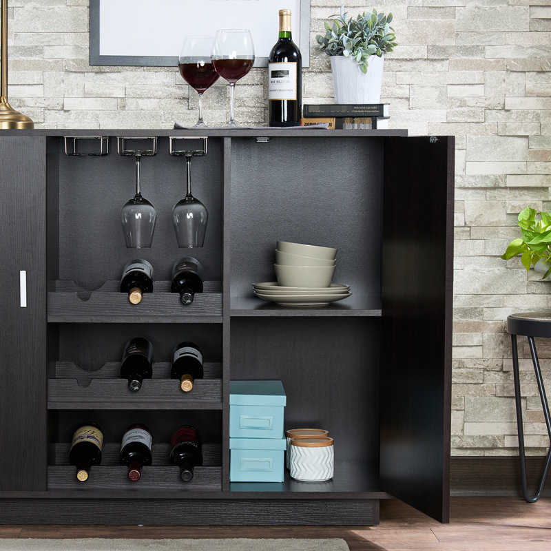 Espresso 2-Door Wine Cabinet