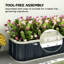 Outsunny Galvanised Raised Garden Bed with Gloves-1026510949
