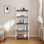 Étagères à 5 niveaux, bibliothèque, étagère de rangement, bibliothèque avec cadre en bois d'hévéa, tablette échelle pour salon, bureau à domicile, cuisine, chambre à coucher, appartement-677594382