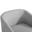 Fauteuil demi-tonneau pivotant en mélange de coton gris clair avec base en bois massif Applewold-1869454761