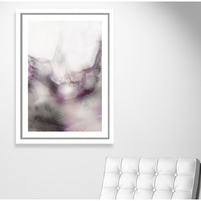 Lavender Bubbles II' Blush Framed Watercolor Painting Print