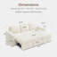 Canapé-lit modulaire en L avec rangement blanc-357865084