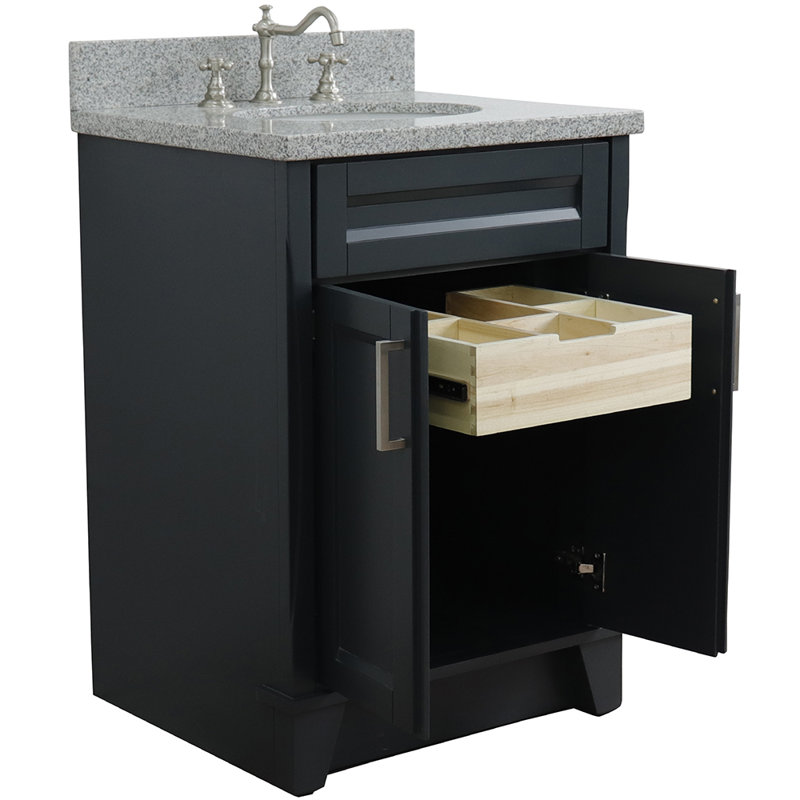 Ensemble de meuble-lavabo simple 25 po, Gris