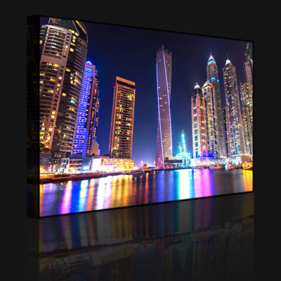 Dubai Marina Bay by No - Wrapped Canvas Print