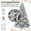 Arbre de Noël 6 pi avec 1100 extrémités, arbre à charnières enneigé réaliste PE + PVC-1184326808