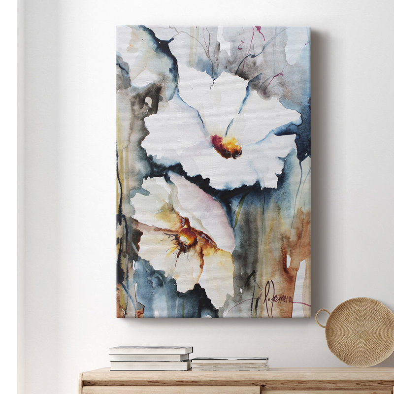 «Blooms Aquas II», impression sur toile tendue, L 12 po x H 18 po