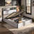 Tryston Lift Up Storage Queen Bed Frame & Charging Station, White-120905221-79444705