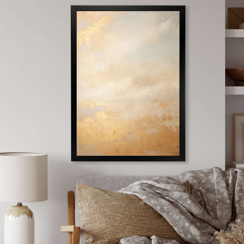 «Magic Sky Simplicity» sur toile, H 32 po x l 16 po x P 1 po, Cadre simple noir