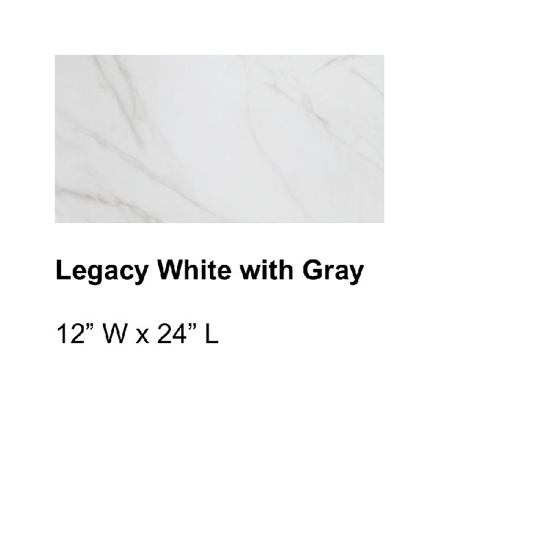 ADURA®Rigid with Microban® Legacy 12" x 24" x 5.5mm Luxury Vinyl Plank w/ 20mil wearlayer, White/Gray
