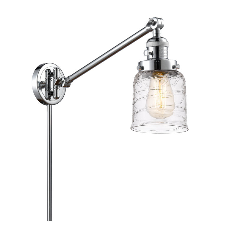 Bras pivotant 1 lumière 8 po Shauna Bell 1, Déco tourbillon, DEL, Chrome poli