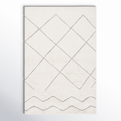 Henrie Ivory Gray Hand-Woven Geometric Rug