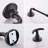 4-Piece Matte Black Bathroom Hardware Set, Wall Mounted, Adjustable 24 in Towel Bar, Bathroom Accessories Kit, Stainless Steel-116118314