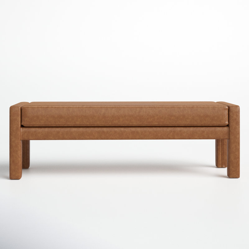 Ivy Faux Leather Upholstered Bench