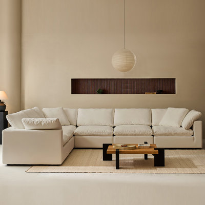 L-Shaped 6 Seaters Sectional Sofa