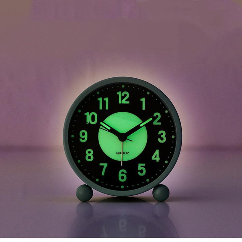 Metal Case + Plastic Dial Tabletop Clock