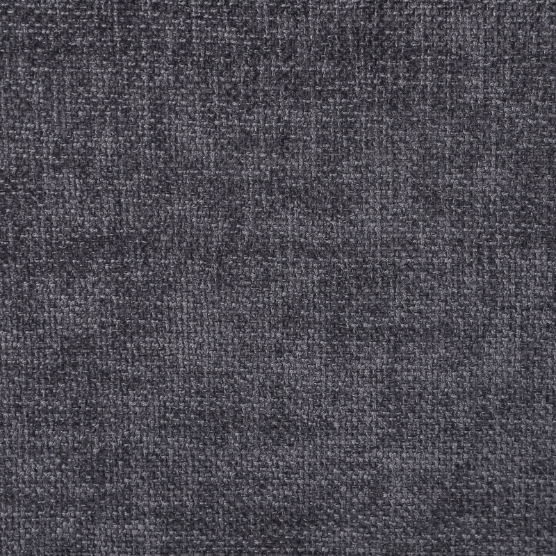 Amiyiah Upholstered L-shaped Couch With Ottoman Sectional, Dark Gray Polyester