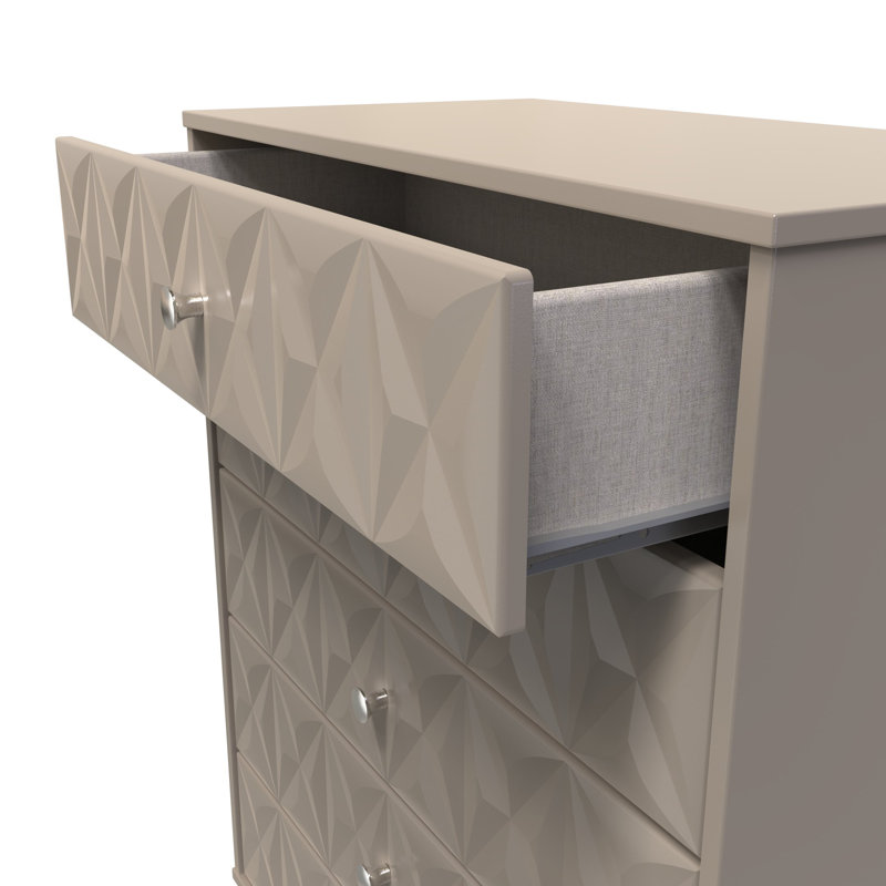 Carnlea 5 Drawer Chest (Ready Assembled), Brown