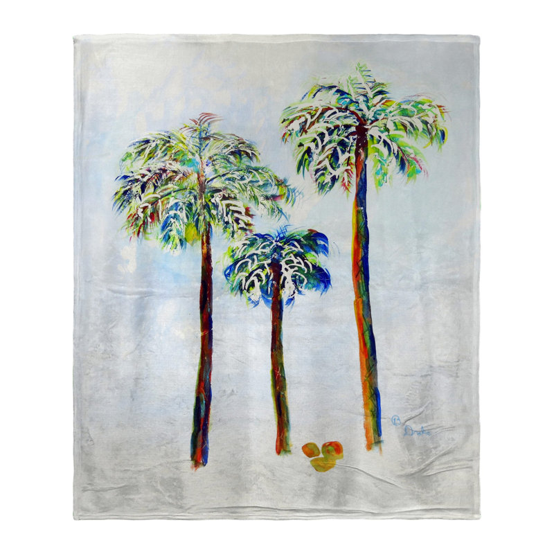 Jeté en soie Three Palms