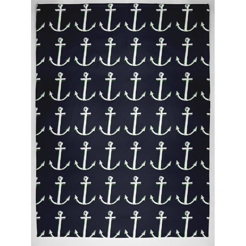 Riverside Plain Weave / Muslin Throw Blanket, Navy