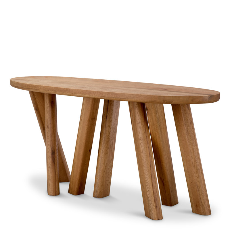 Console Table Bayshore Oak Wood - 4 Legs