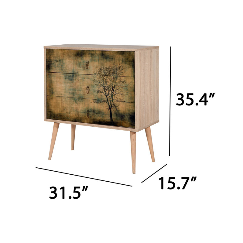 Brizia 31.5'' W 3 - Drawer Dresser