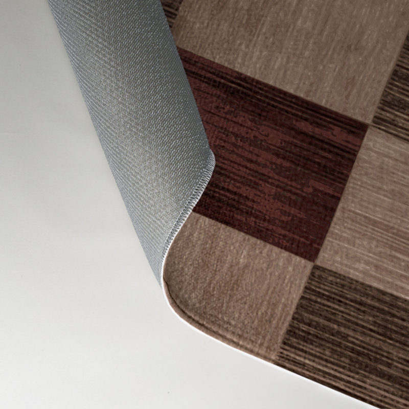 Tapis d'intérieur et d'extérieur à carreaux gris, Rectangle 9 pi x 12 pi