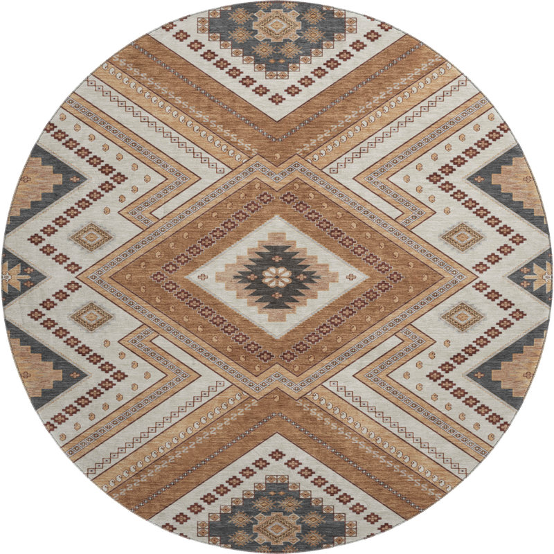 Premium Machine Washable Guada AMF1010 Tribal Rug, Rectangle 1'8" x 2'6"