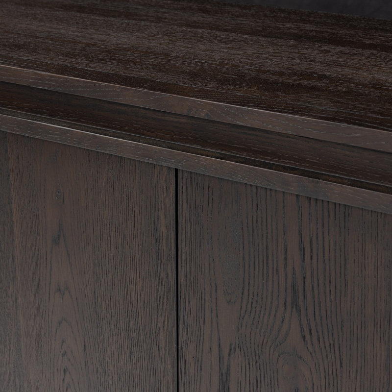 Chalmers Media Console-Weathered Oak, Weathered Oak