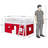 Alaterre Furniture Roxy Low Loft Bed Twin Size with Red and Blue Play Tent (White)-1391831501-1391831502