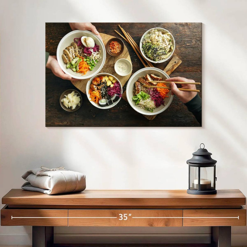 Bols de cuisine asiatique, H 16 po x l 24 po