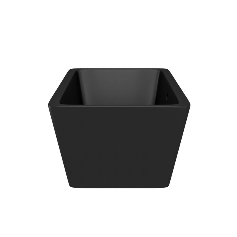 Mendocino 66" x 34" NativeStone Freestanding Soaking Cement Bathtub, Charcoal