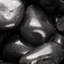 Galets Rivora Nero Quartzite poli, 1-2 po (55 sacs, 40 lb / sac)