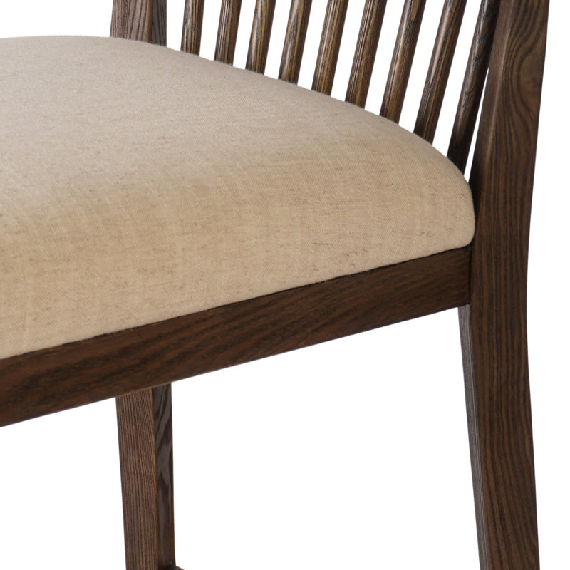 Tullio Upholstered Stool with Solid Wood Frame