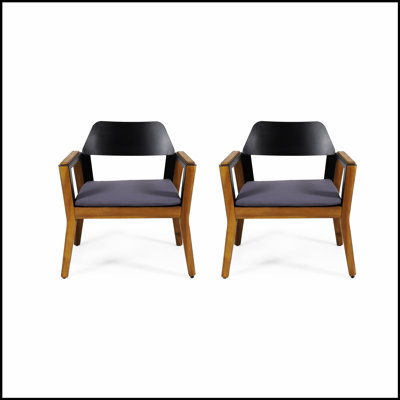 Ensemble de 2 chaises club d'extérieur élégantes et durables SOHO, parfaites pour les cours et les balcons modernes