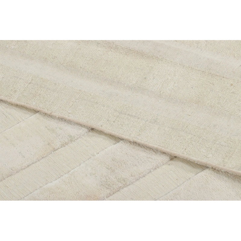 Textural Handmade Kilim Silk Striped Area Rug, Runner 12' x 15'