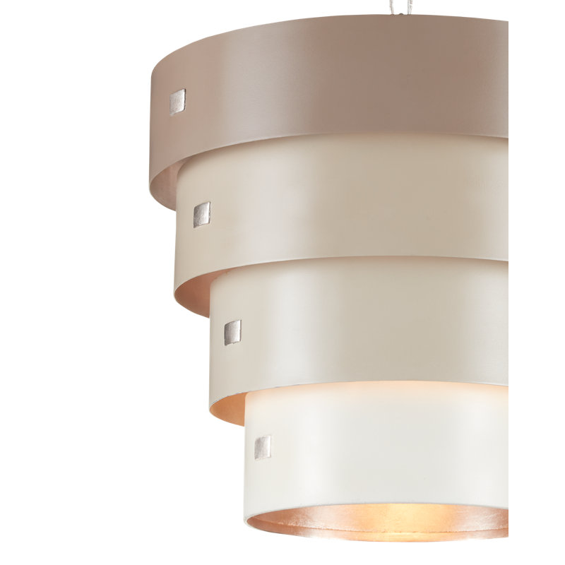 Graduation 1 - Light Taupe/Champagne Cylinder Pendant