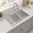 Durable Stainless Steel Double Bowl Kitchen Sink with Deep Basins and Soundproofing for Efficient Daily Use