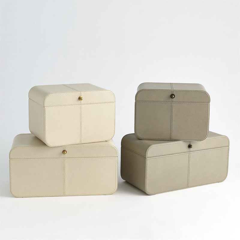 Curved Corner Box-Light Grey-Sm, Gray, 6.75" H x 9.5" W x 6.75" D