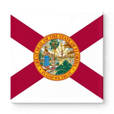Florida State Flag — Square Canvas Wall Art