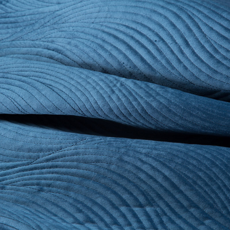 Carmody Polyester Solid Colour Bedspread, W170 x L210cm, Dark Grey