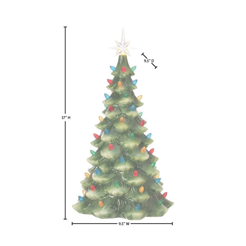17" LED Porcelain Tabletop Tree