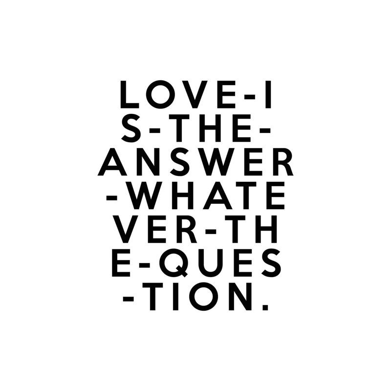 Love Is The Answer - Wrapped Canvas Print, 101.6 cm H x 66.04 cm W x 3.175 cm D