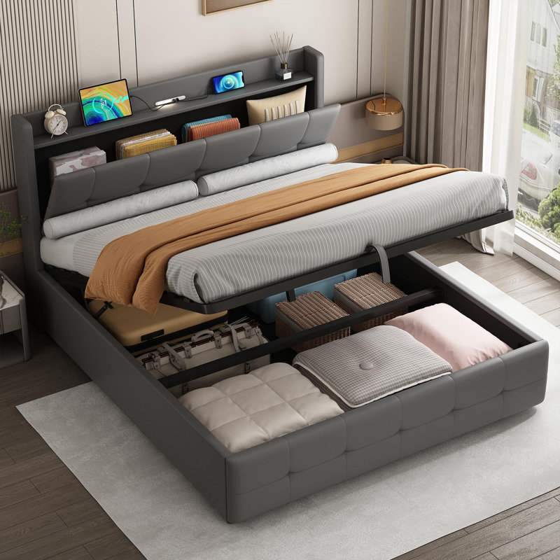 Bettine Upholstered Ottoman Storage Bed, Kingsize (5')