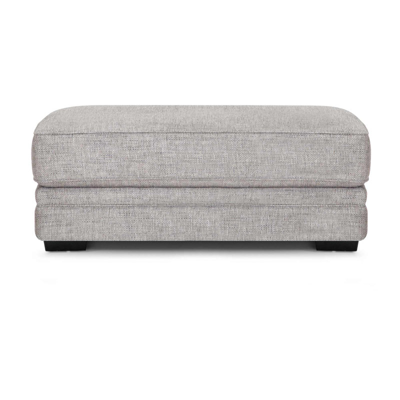 Terrin 51.5" Wide Rectangle Standard Ottoman, Grey Basketweave