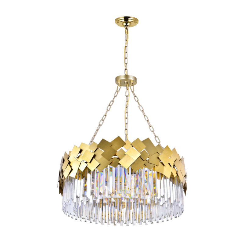 Lustre cylindrique unique à 8 lumières Berklee