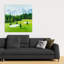 «Golf Course with Mountains View», reproduction de peinture à l'huile sur toile tendue-27975156