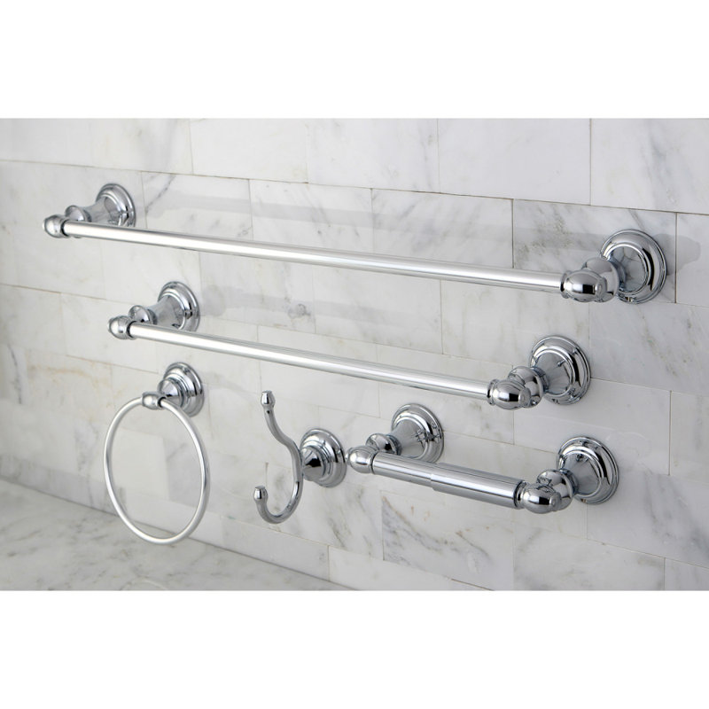 Kingston Brass Provence 5-Piece Bathroom Hardware Set, Polished Chrome