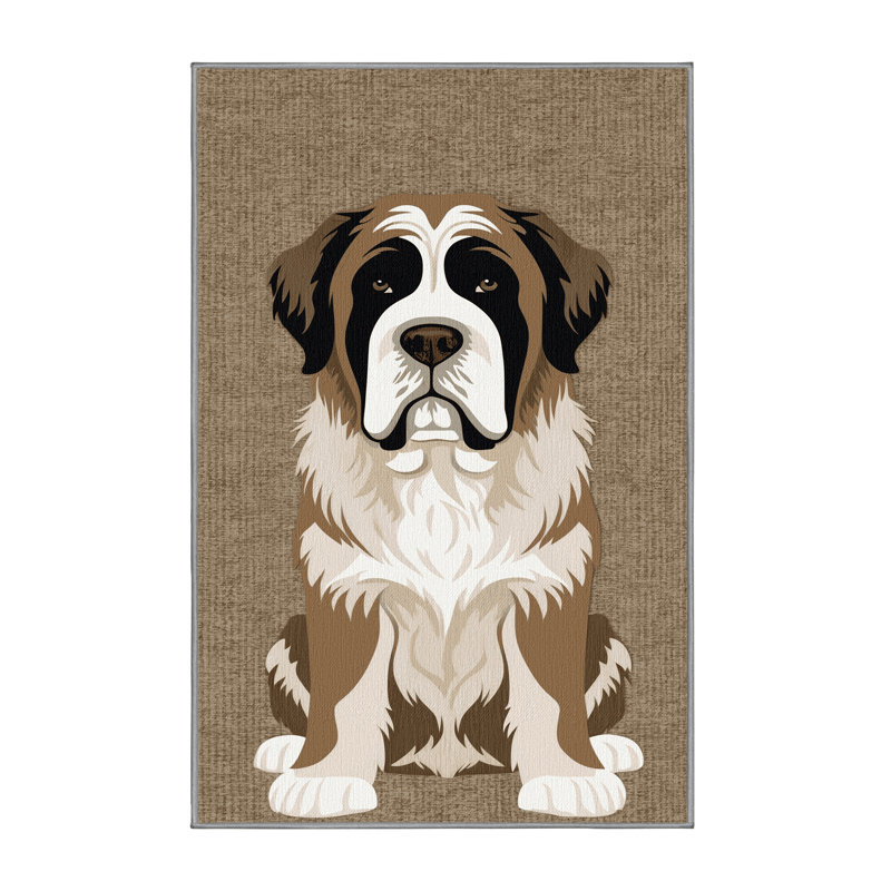  Tapis lavable pour chiens Saint-Bernard, Rectangulaire 2 pi x 3 pi