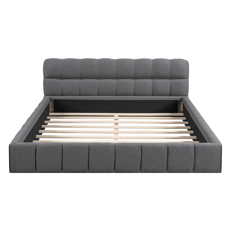 Bed, 140 x 190cm, Grey